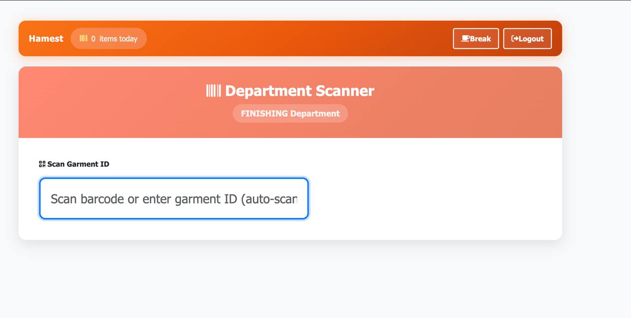 GTS — department barcode scanner used by staff